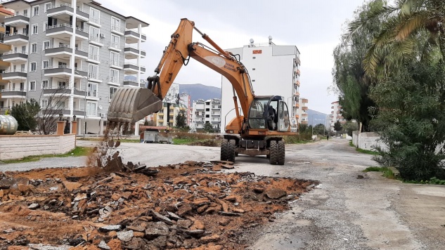 İskele’de yol çalışması