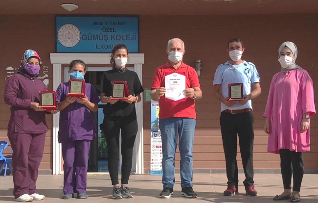 ÖZEL GÜMÜŞ KOLEJİNE “OKULUM TEMİZ” BELGESİ VERİLDİ