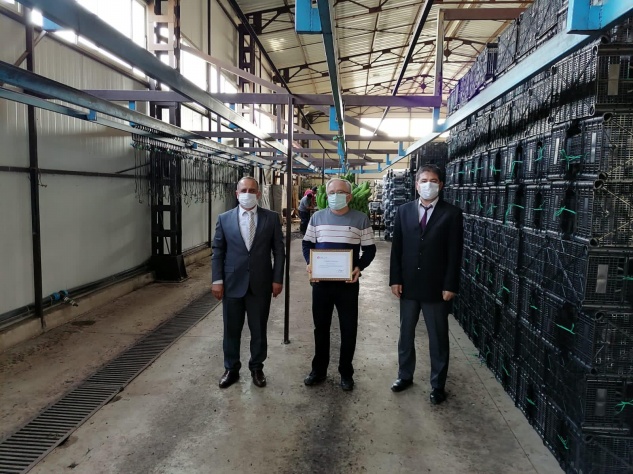 Aziz Doluoğlu’na teşekkür belgesi