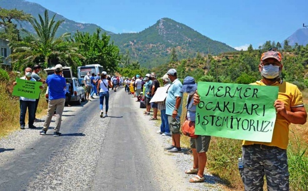Mermer ocağına yürütmeyi durdurma kararı
