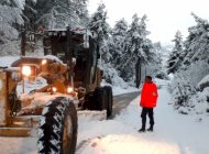 BÜYÜKŞEHİR’DEN YÜKSEK KESİMLERDE KARLA MÜCADELE ÇALIŞMASI