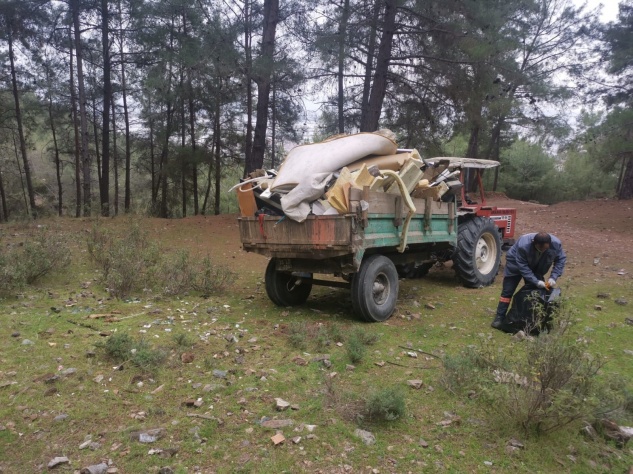 Belediye ormandaki hurdaları kaldırdı