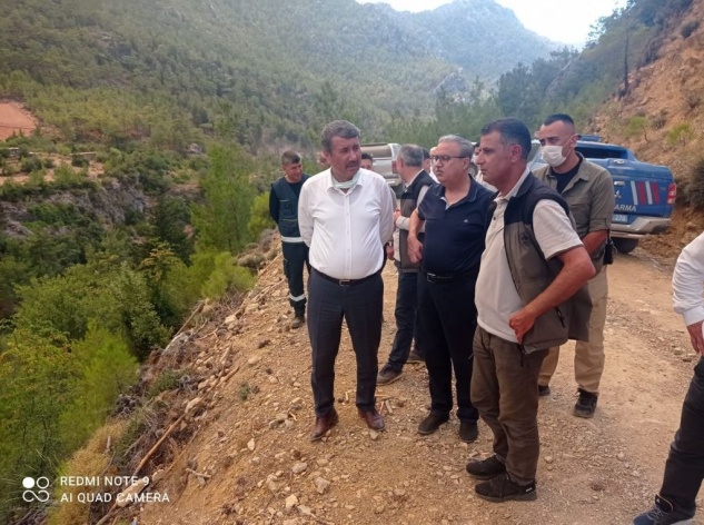 KILINÇ YANGIN BÖLGESİNİ ZİYARET ETTİ