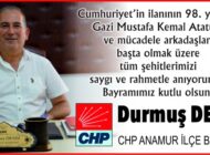 DURMUŞ DENİZ, CUMHURİYET BAYRAMI’NI KUTLADI