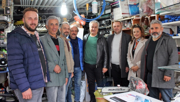 İbrahim Ateş ve ekibi esnaf ziyaretlerini sürdürüyor
