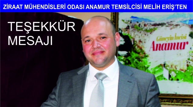 Eriş’ten teşekkür mesajı