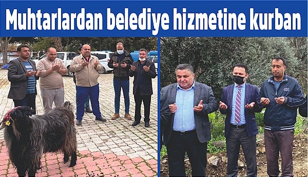 Muhtarlar Yılmaz ve Dağ’dan belediye hizmetine kurban