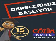 Anamur Çözüm Kurs Merkezi Güçlü Kadrosu ile 15 Ağustos da hazır.