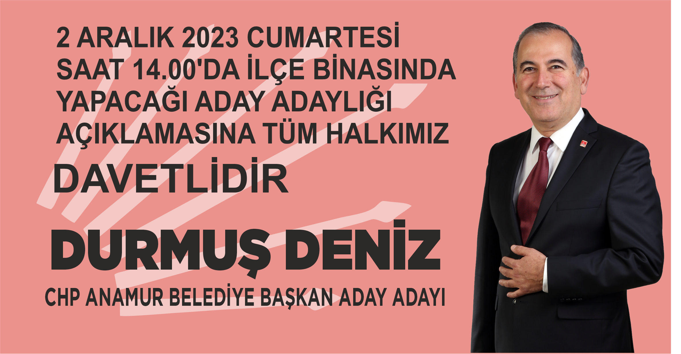 CHP’Lİ DURMUŞ DENİZDEN DAVET