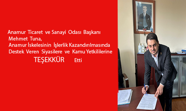 BAŞKAN TUNA’DAN TEŞEKÜR