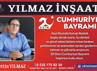 YILMAZ İNŞAAT’TAN 29 EKİM MESAJI