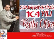 Tuna: ‘Cumhuriyetimizin 101. yıl dönümü kutlu olsun’