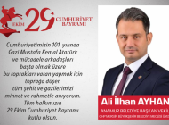 ALİ İLHAN AYHAN’DAN 29 EKİM MESAJI
