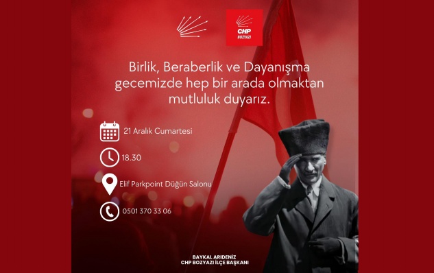 CHP’de dayanışma gecesi