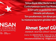 AHMET ŞEREF GÜMÜŞ’TEN 23 NİSAN MESAJI