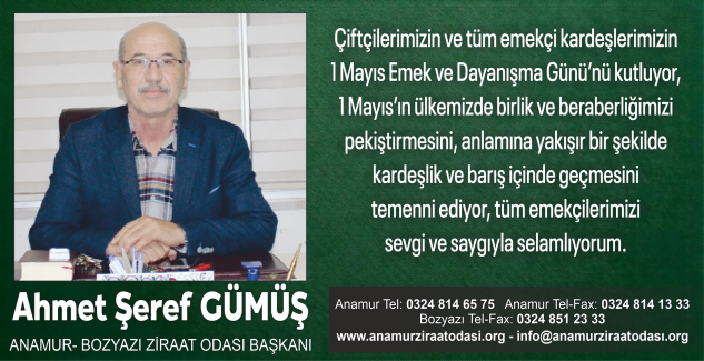 A. ŞEREF GÜMÜŞ’TEN 1 MAYIS MESAJI