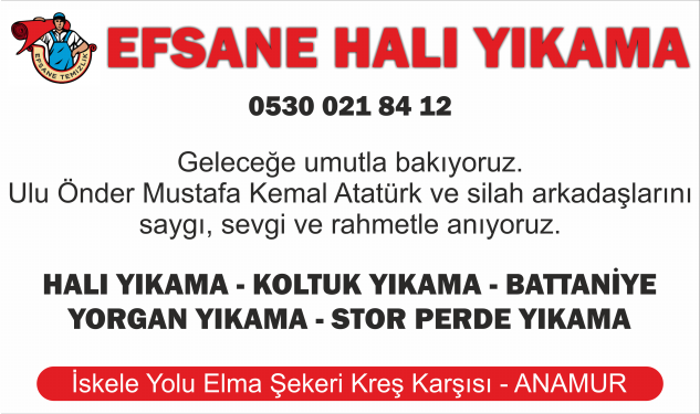 EFSANE HALI YIKAMA’DAN 19 MAYIS MESAJI