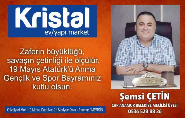 ŞEMSİ ÇETİN’DEN 19 MAYIS MESAJI