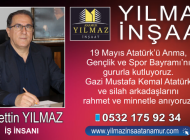YILMAZ İNŞAAT’TAN 19 MAYIS MESAJI