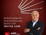 CHP ilçe Başkanı, ÇAKIRCI, “ADAYIM,TAM YOL İLERİ”