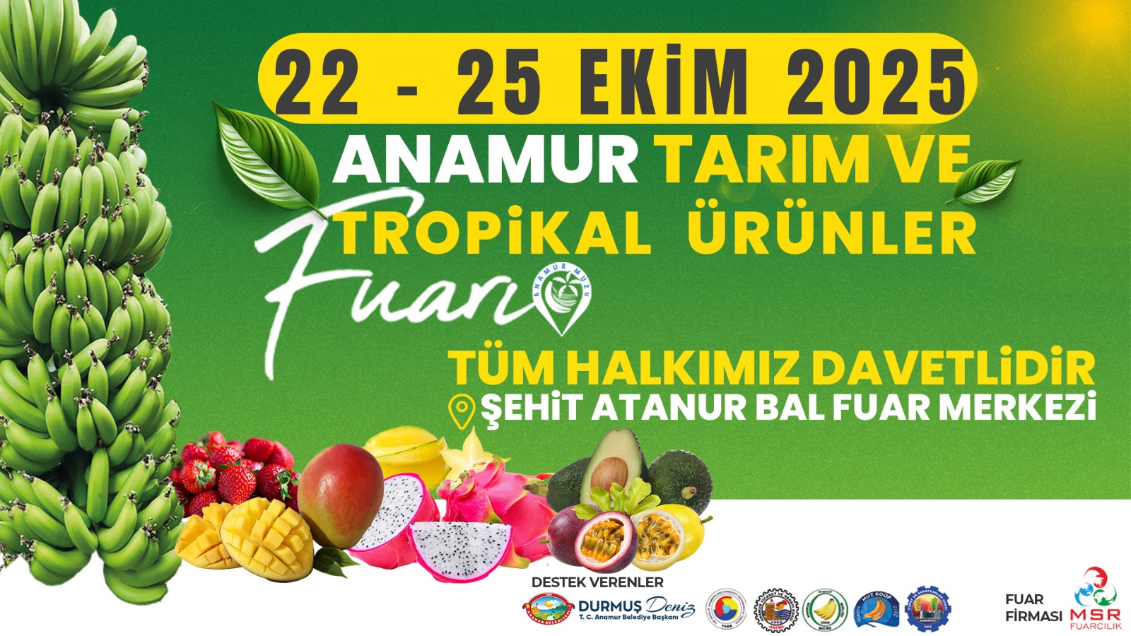 Anamur Tarım ve Tropikal Ürünler Fuarı Başlıyor