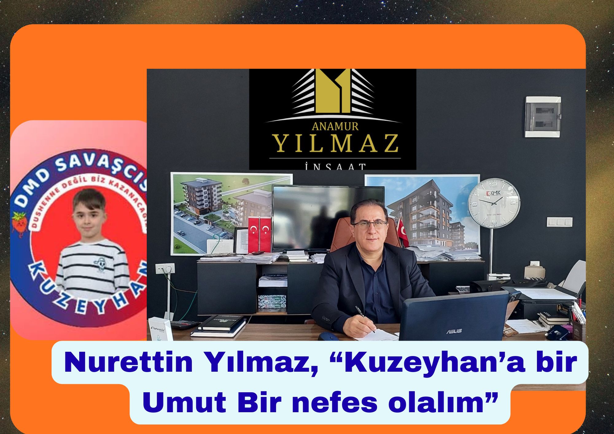 Nurettin Yılmaz, “Kuzeyhan’a bir Umut Bir nefes olalım”