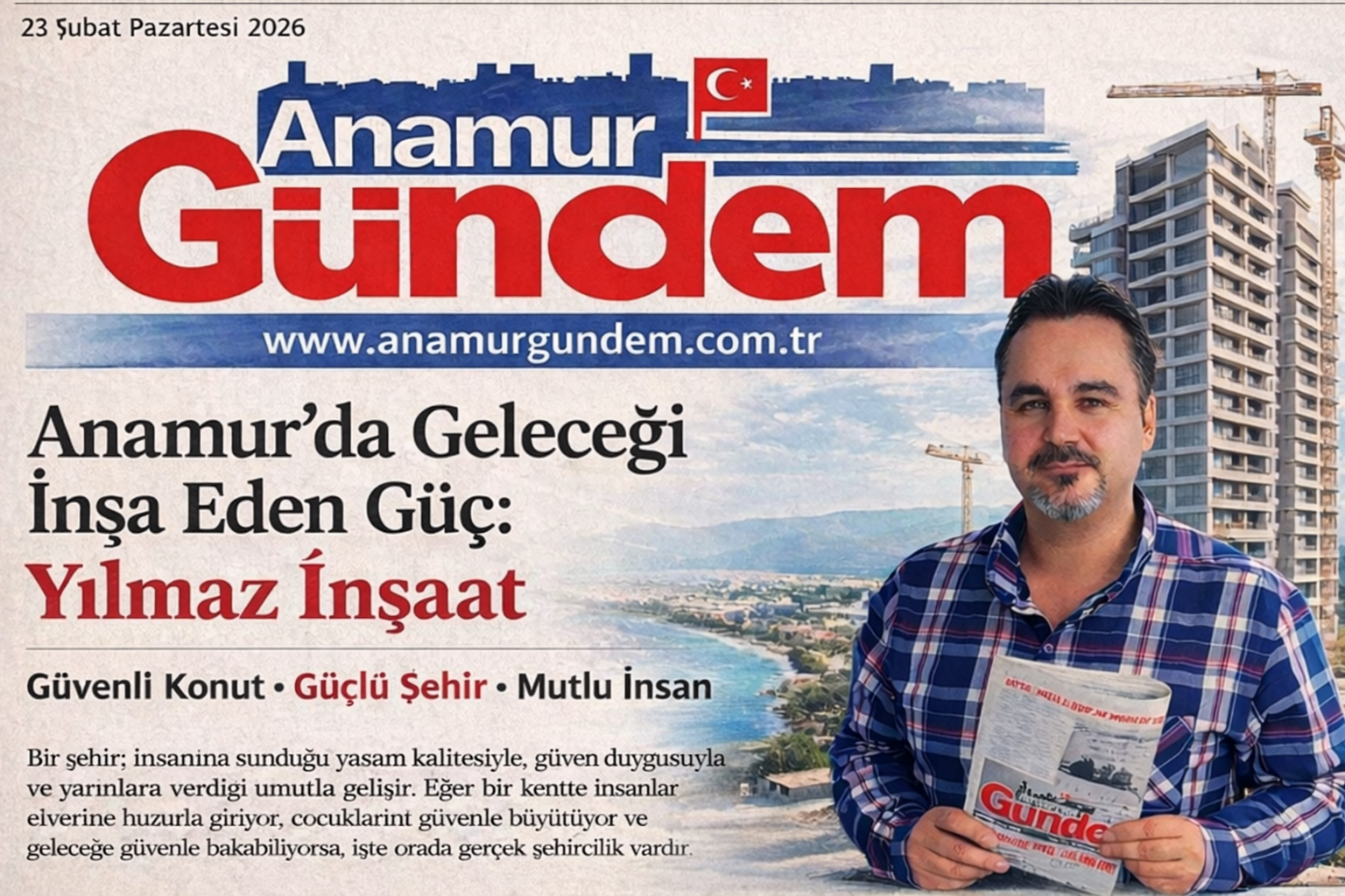 Anamur’da Geleceği İnşa Eden Güç: Yılmaz İnşaat