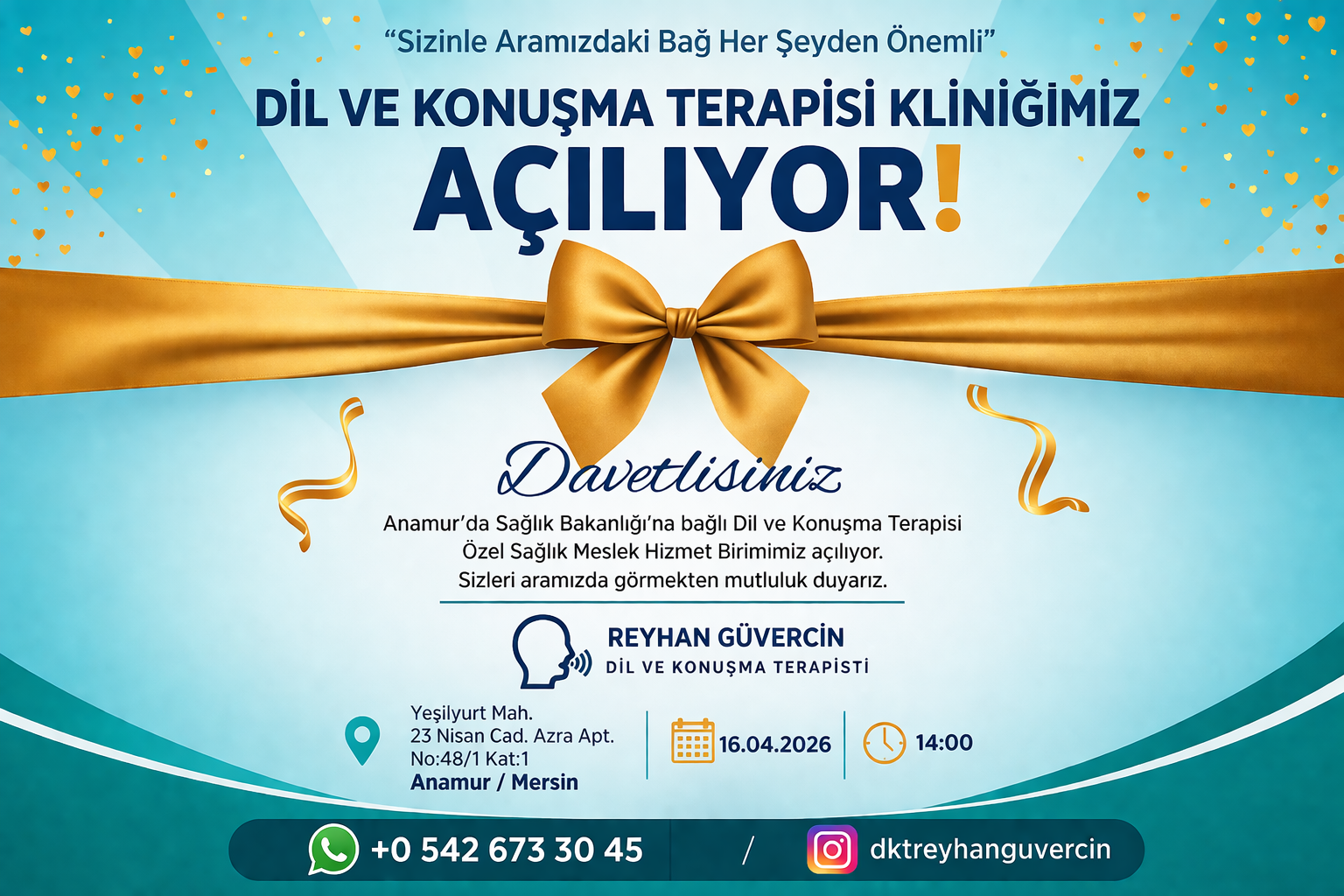 ANAMUR’DA DİL VE KONUŞMA TERAPİSİ ALANINDA YENİ BİR MERKEZ AÇILIYOR