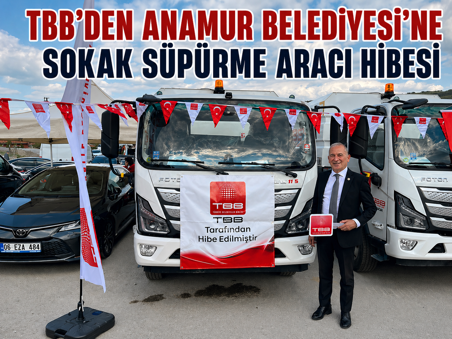 TBB’DEN ANAMUR BELEDİYESİ’NESOKAK SÜPÜRME ARACI HİBESİ
