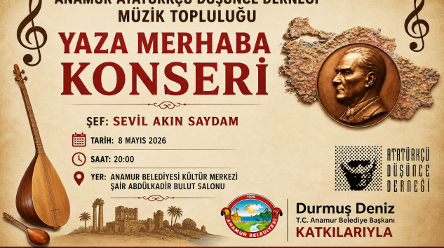 “YAZA MERHABA” KONSERİ 8 MAYIS’TA