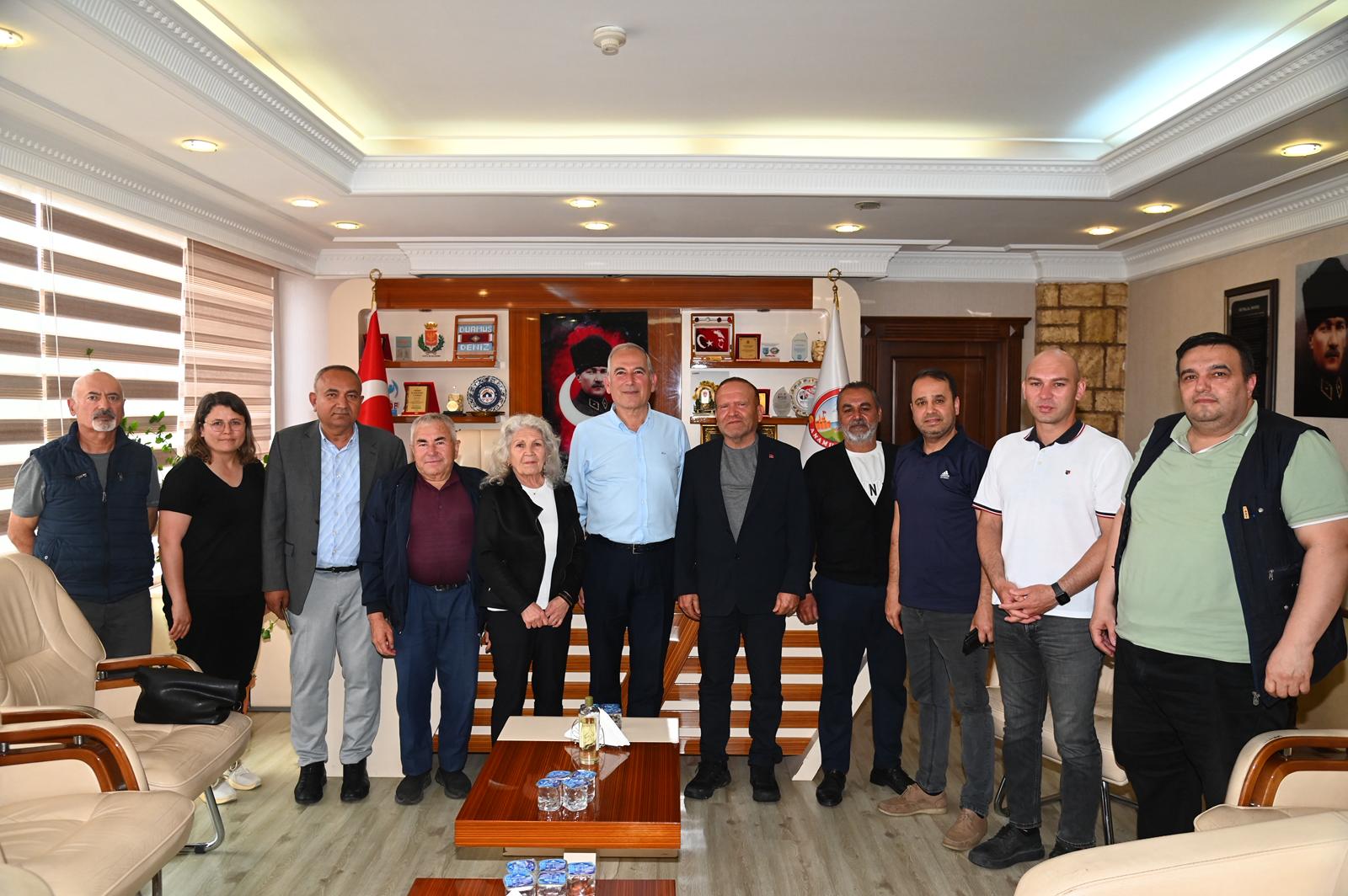 Anamur’un Gazetecilerinden Başkan Deniz’e Ziyaret