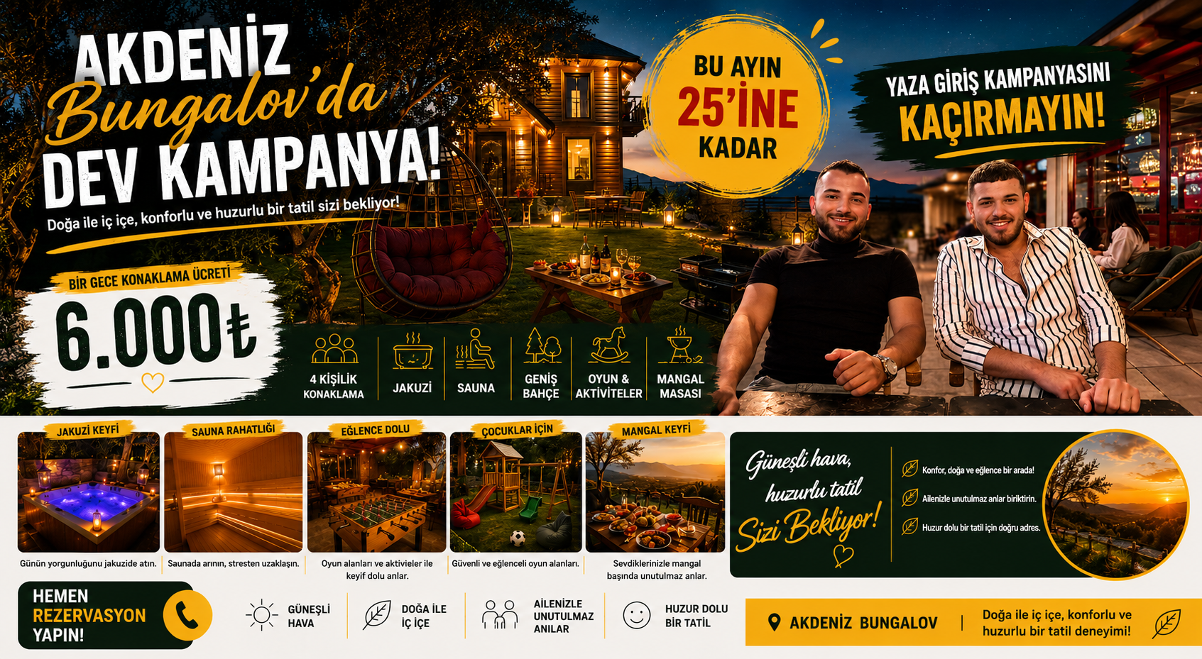 AKDENİZ BUNGALOV’DA YAZA ÖZEL DEV KAMPANYA