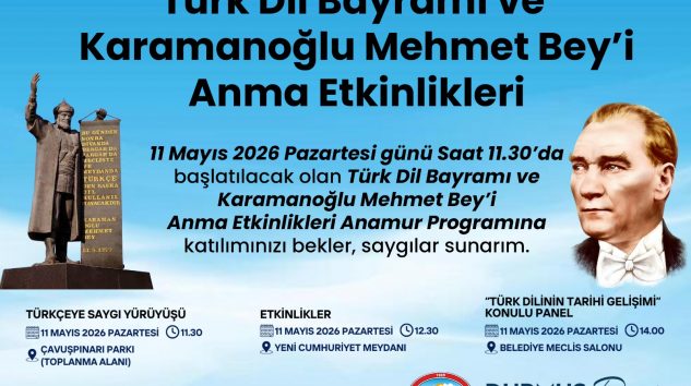 Türk Dil Bayramı Kutlamaları Anamur’dan Başlatılacak