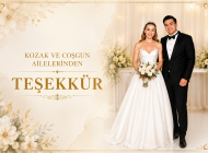 KOZAK VE COŞGUN AİLELERİNDEN TEŞEKKÜR MESAJI