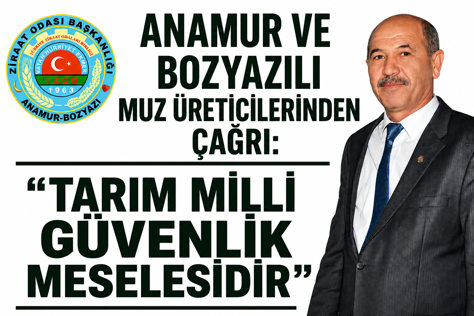 ANAMUR VE BOZYAZILI MUZ ÜRETİCİLERİNDEN ÇAĞRI: “TARIM MİLLİ GÜVENLİK MESELESİDİR”