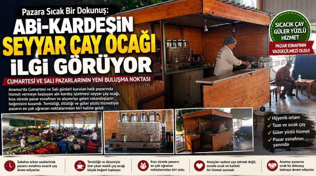 Pazarın Yeni Lezzet Durağı: Seyyar Çay Ocağı Esnafın Gözdesi Oldu