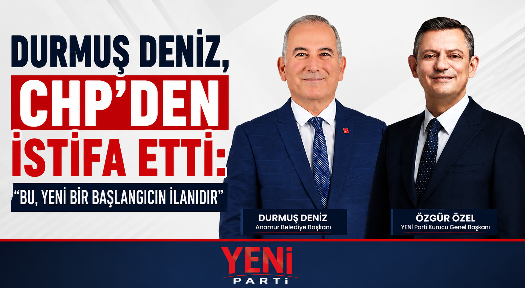 Anamur Belediye Başkanı Durmuş Deniz, CHP’den İstifa Etti: