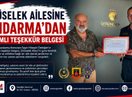 ÜNLÜSELEK AİLESİNE JANDARMA’DAN ANLAMLI TEŞEKKÜR BELGESİ
