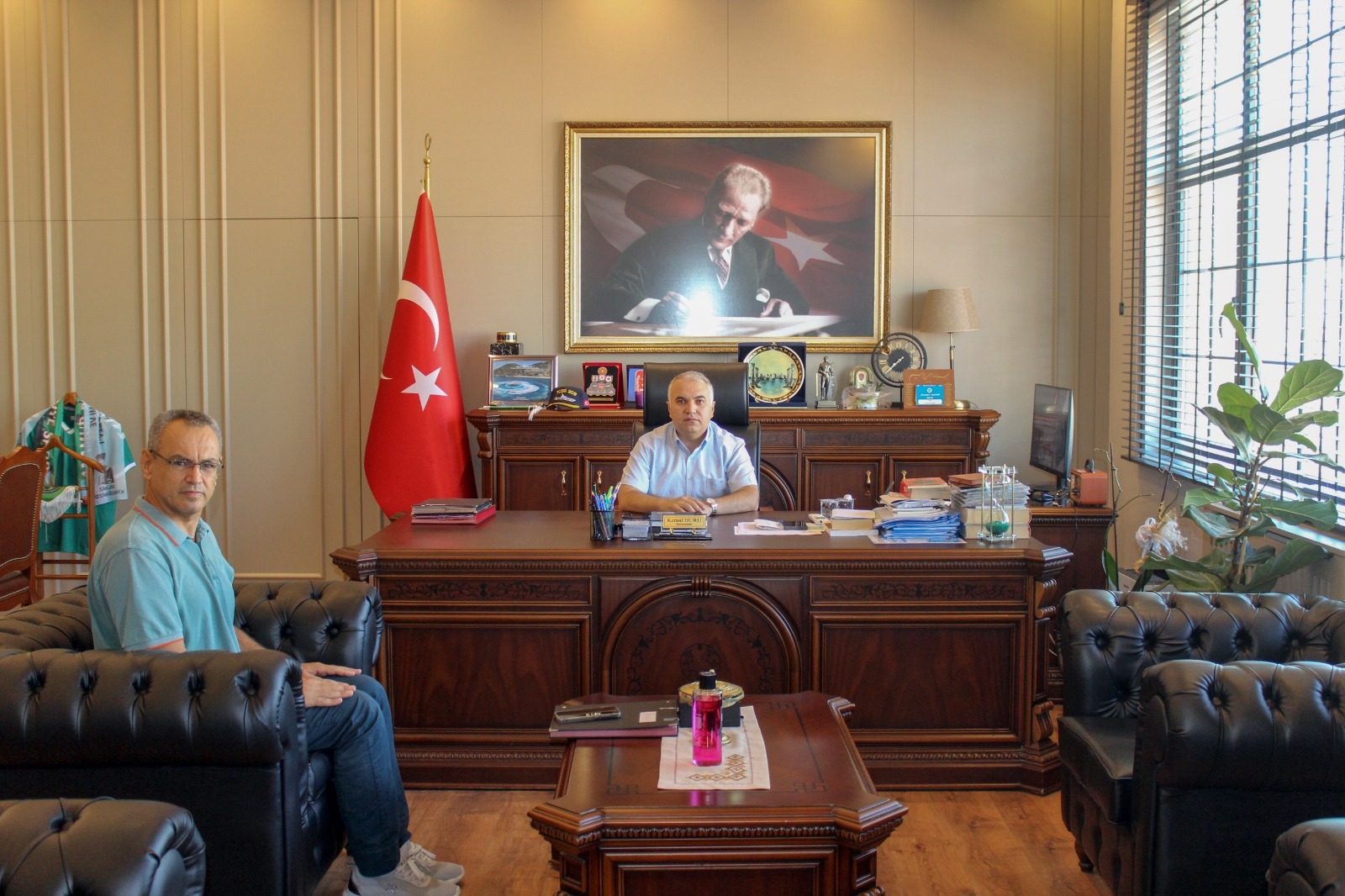 İlçe Emniyet Müdürümüz İdris DOĞANAY’dan Kaymakamımız Kemal DURU’ya Veda Ziyareti