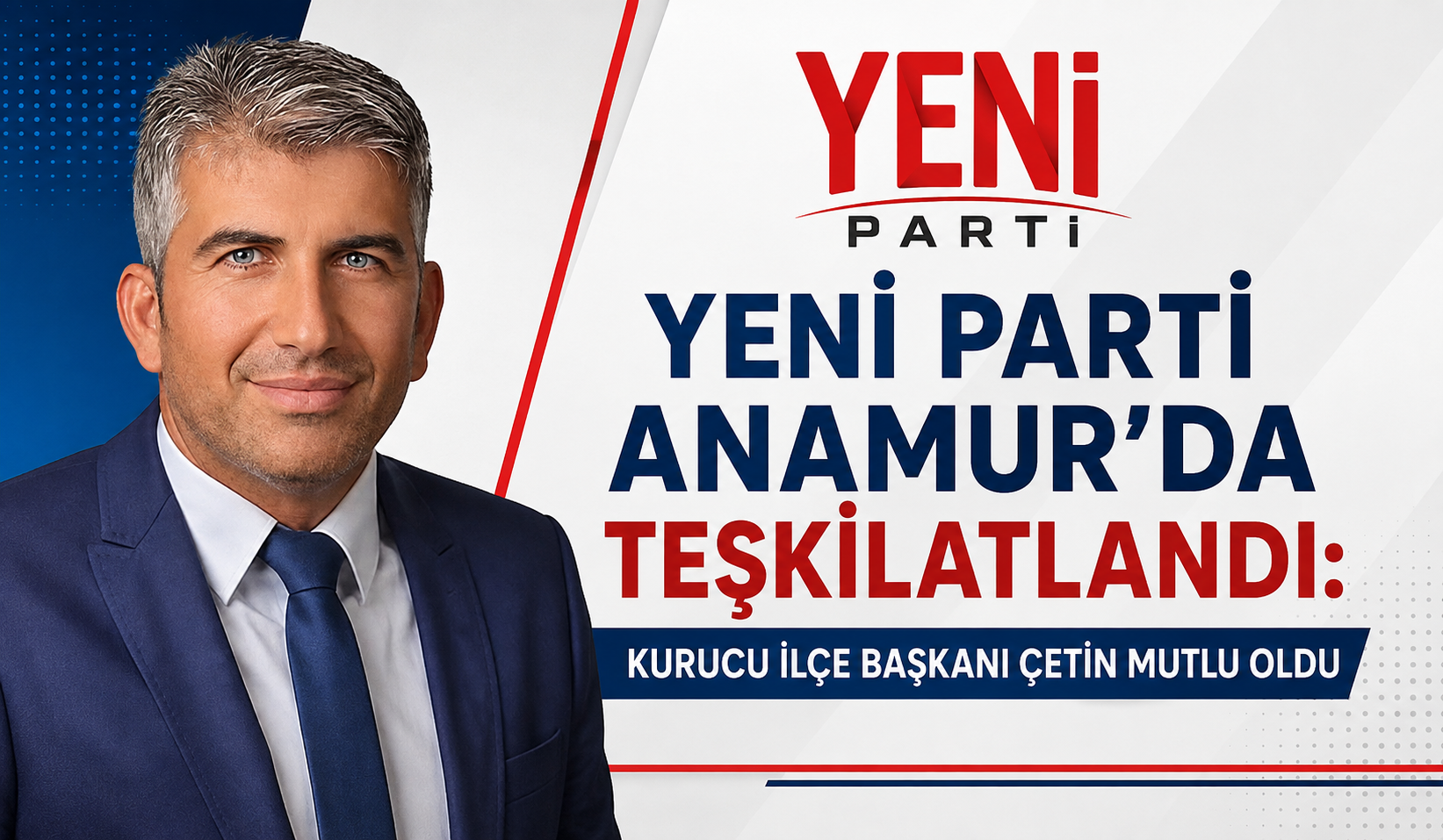 YENİ PARTİ ANAMUR’DA TEŞKİLATLANDI: KURUCU İLÇE BAŞKANI ÇETİN MUTLU OLDU