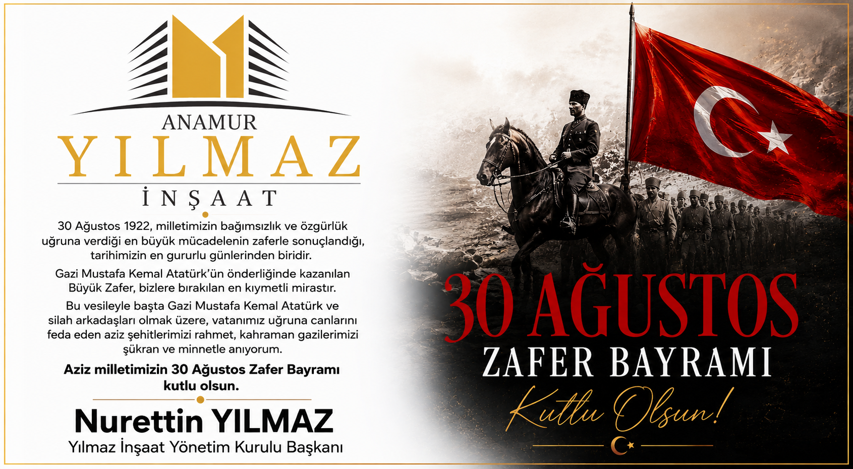 “BÜYÜK ZAFER, GELECEĞİMİZE IŞIK TUTAN EN KIYMETLİ MİRASLARDAN BİRİDİR”