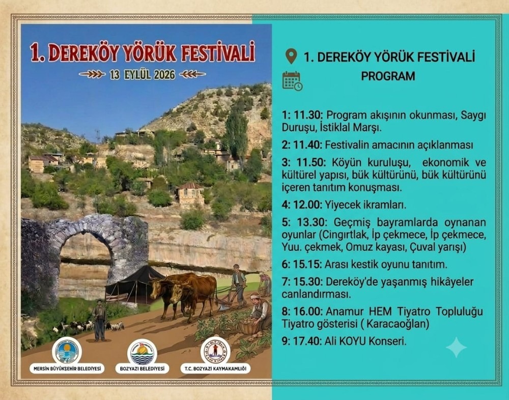 Asırlık Gelenekler 1. Dereköy Yörük Festivali İle Yeniden Canlanıyor