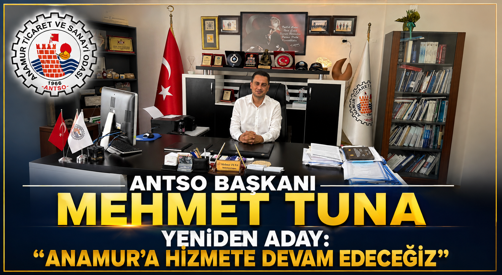 MEVCUT BAŞKAN MEHMET TUNA, BASIN TOPLANTISINDA ADAYLIĞINI RESMEN AÇIKLADI