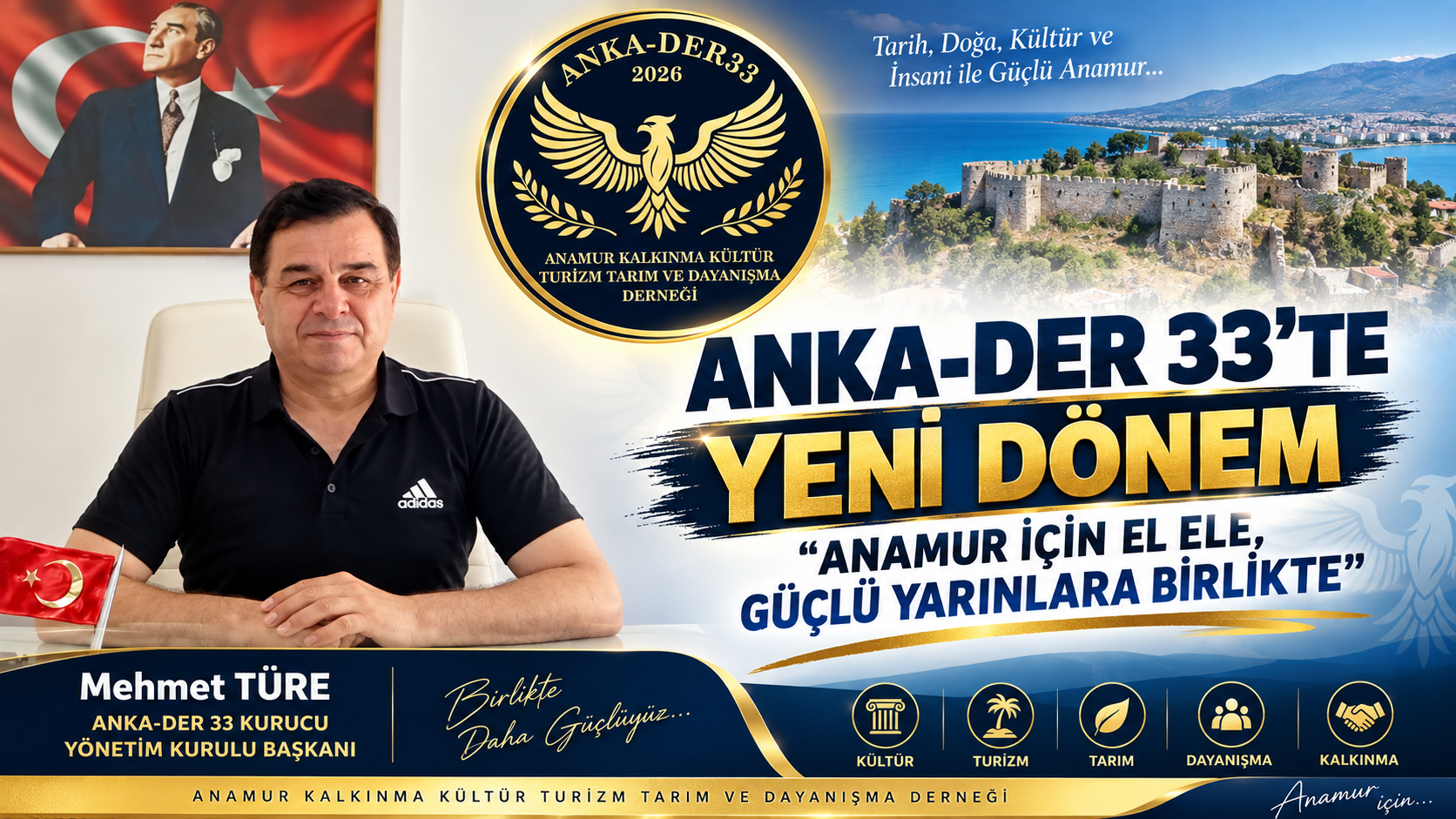 ANKA-DER 33’TE YENİ DÖNEM: “ANAMUR İÇİN EL ELE, GÜÇLÜ YARINLARA BİRLİKTE”