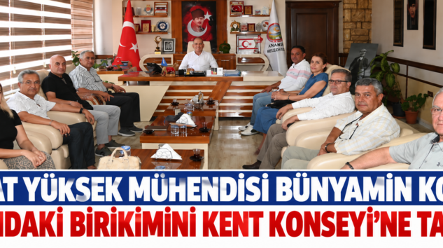 ZİRAAT YÜKSEK MÜHENDİSİ BÜNYAMİN KOZAK, TARIMDAKİ BİRİKİMİNİ KENT KONSEYİ’NE TAŞIYOR