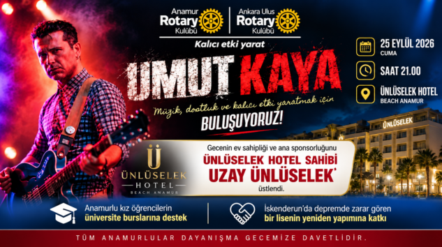 ANAMUR ROTARY KULÜBÜ’NDEN EĞİTİM VE DEPREMZEDELER İÇİN DAYANIŞMA KONSERİ