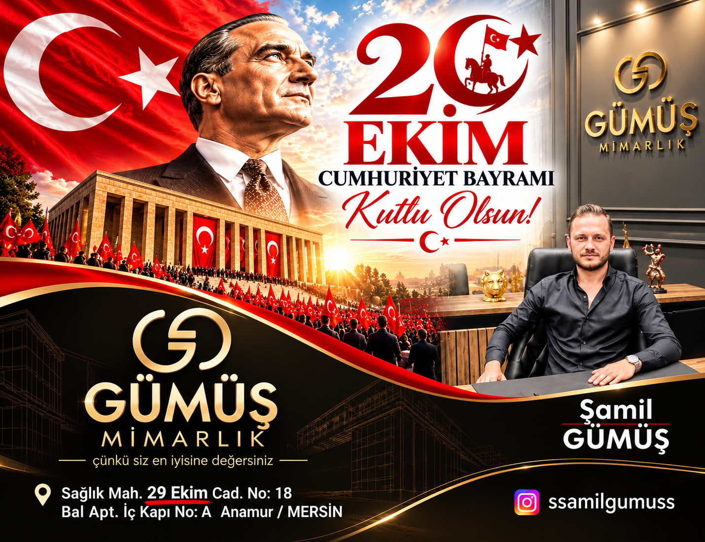 Şamil Gümüş 29 Ekim Kutlama mesajı