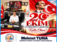 ANTSO Başkanı Mehmet Tuna: “Cumhuriyetimizin 103. yılı kutlu olsun.”