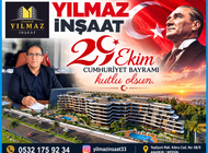 YILMAZ İNŞAAT; NURETTİN YILMAZ 29 EKİM BAYRAMINIZI KUTLAR