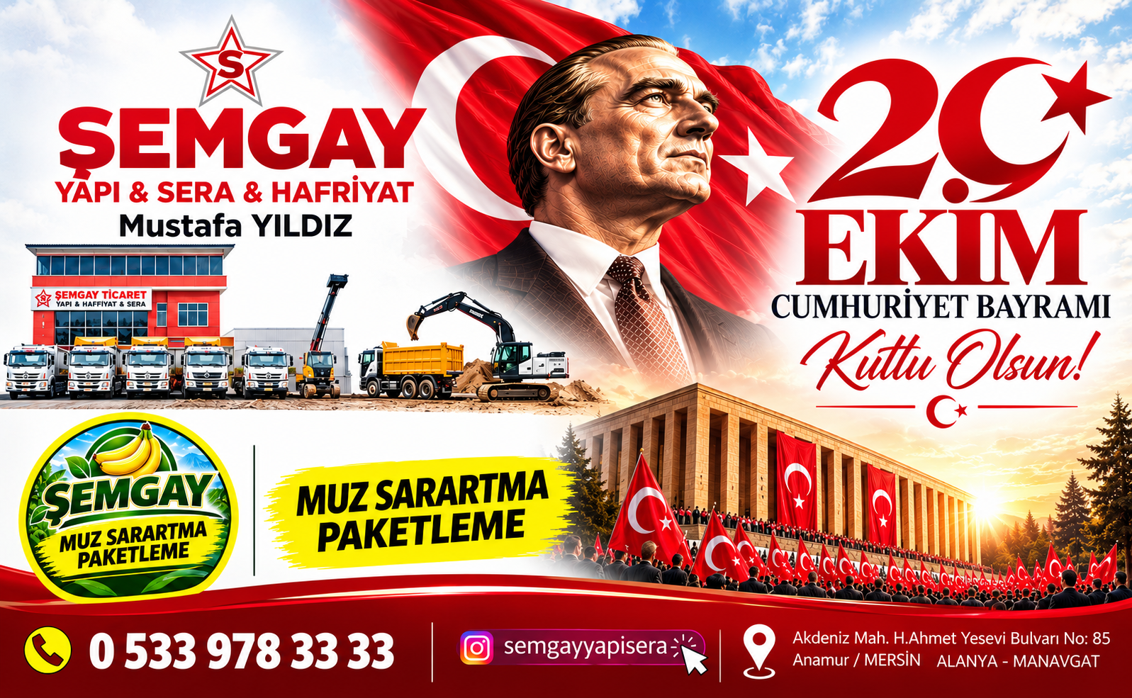 ŞEMGAY TİCARET 29 EKİM KUTLAMA MESAJI
